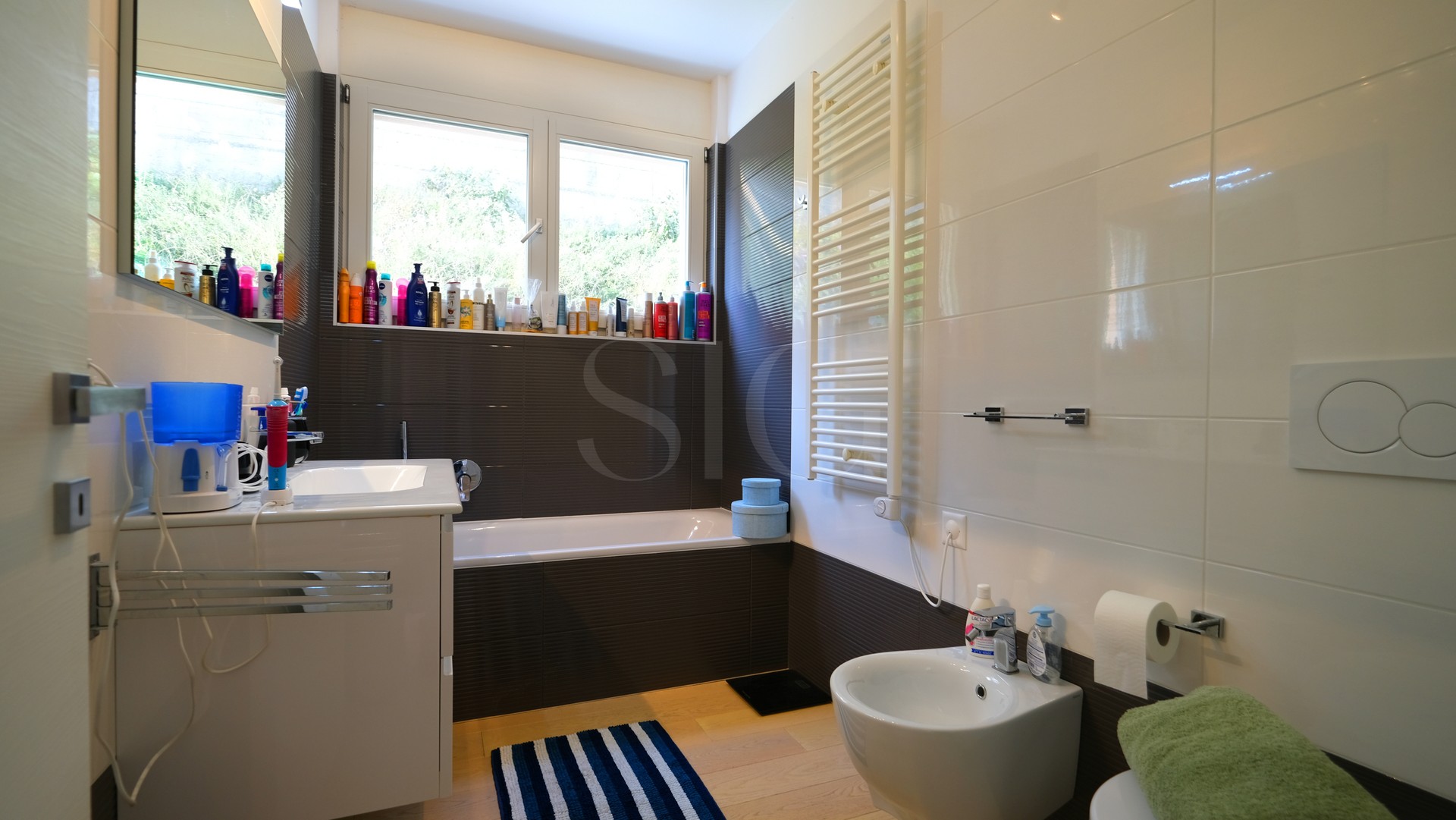 Modernes Badezimmer mit Badewanne und Bidet