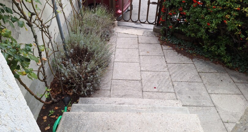Zugang zum Grundstück mit Gartenweg