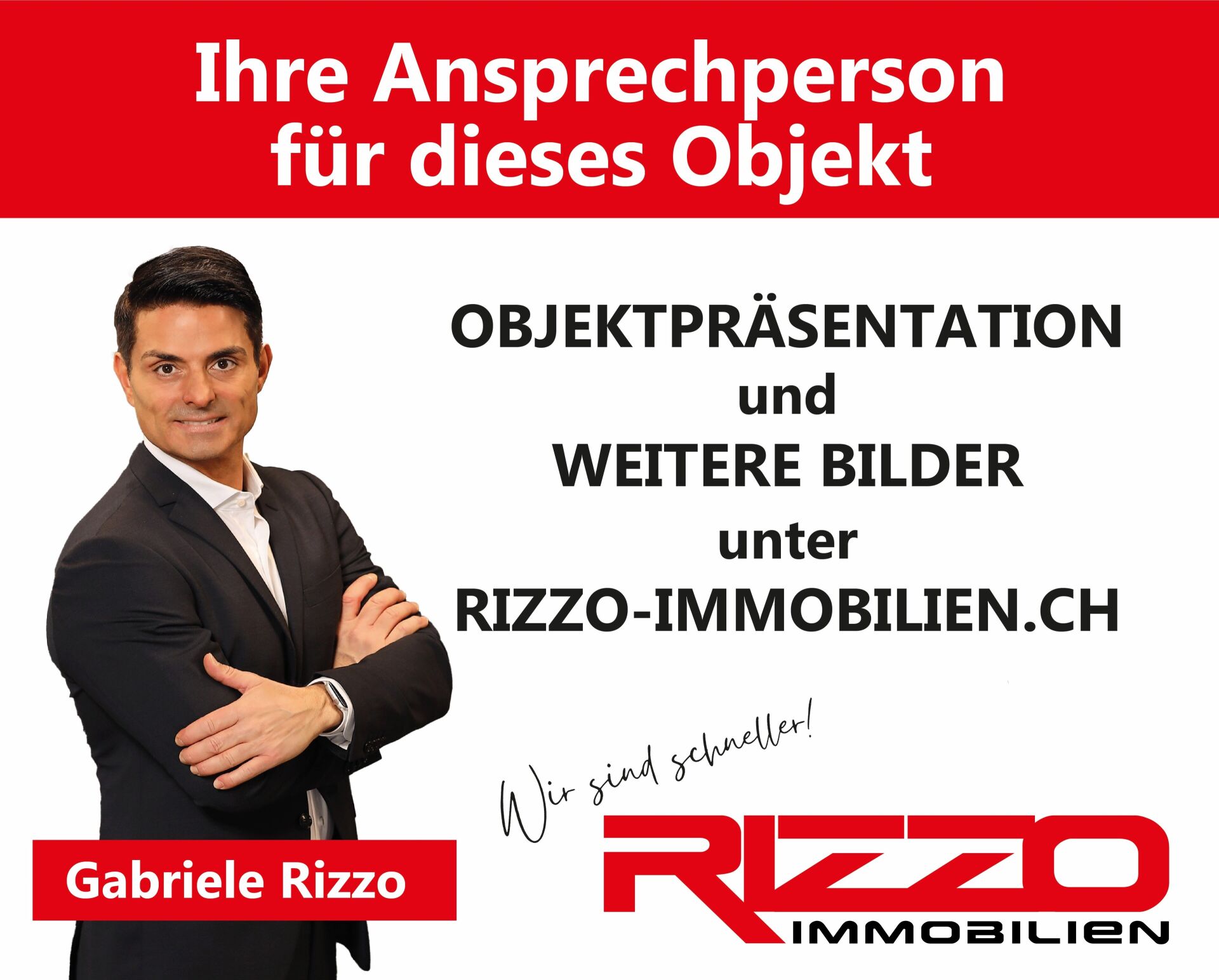 Werbebanner mit Immobilienkontakt