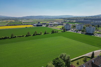 Landschaft mit Blick über Felder