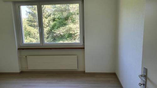 Leerer heller Raum mit Fenster