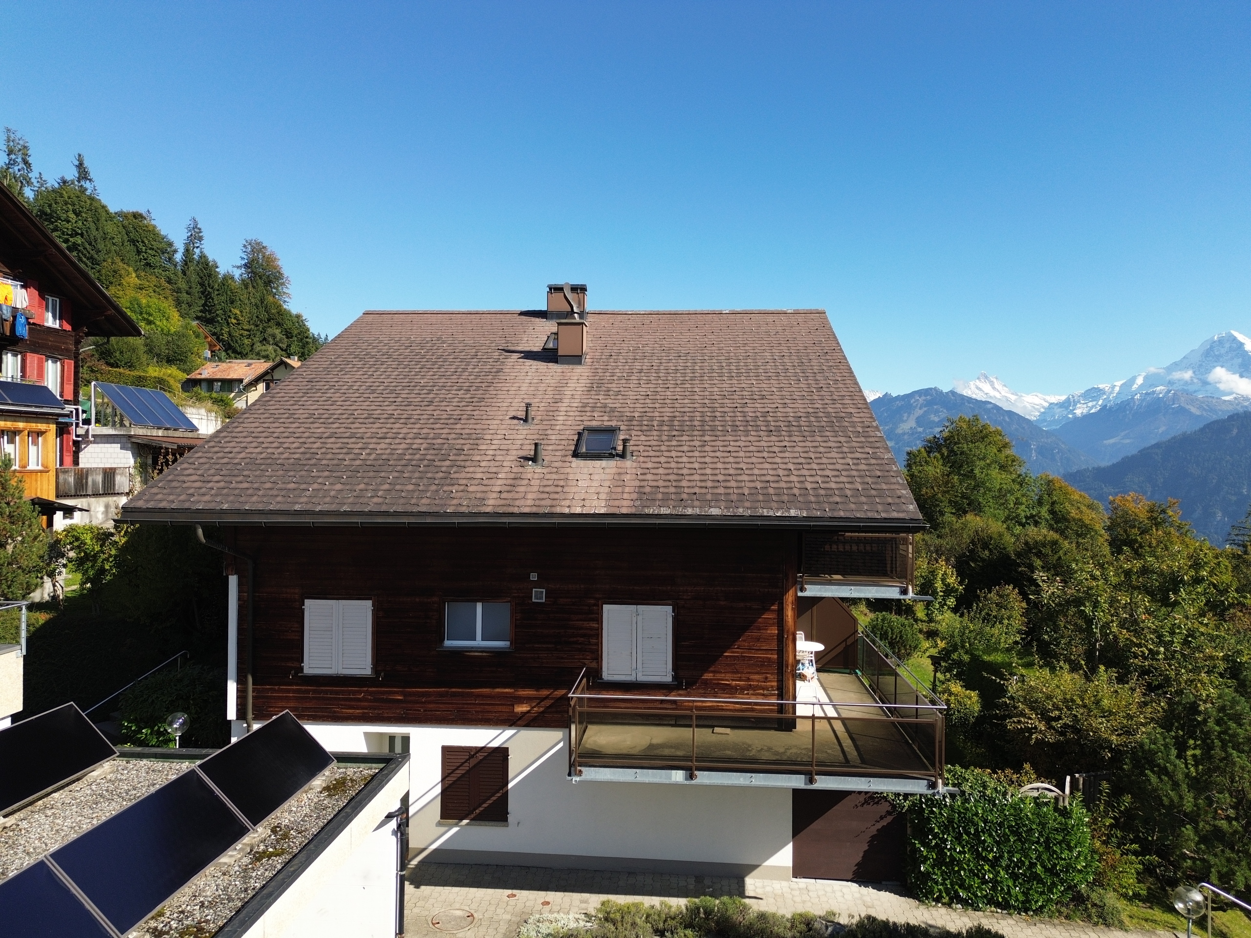 Alpenhaus mit Blick auf die Berge