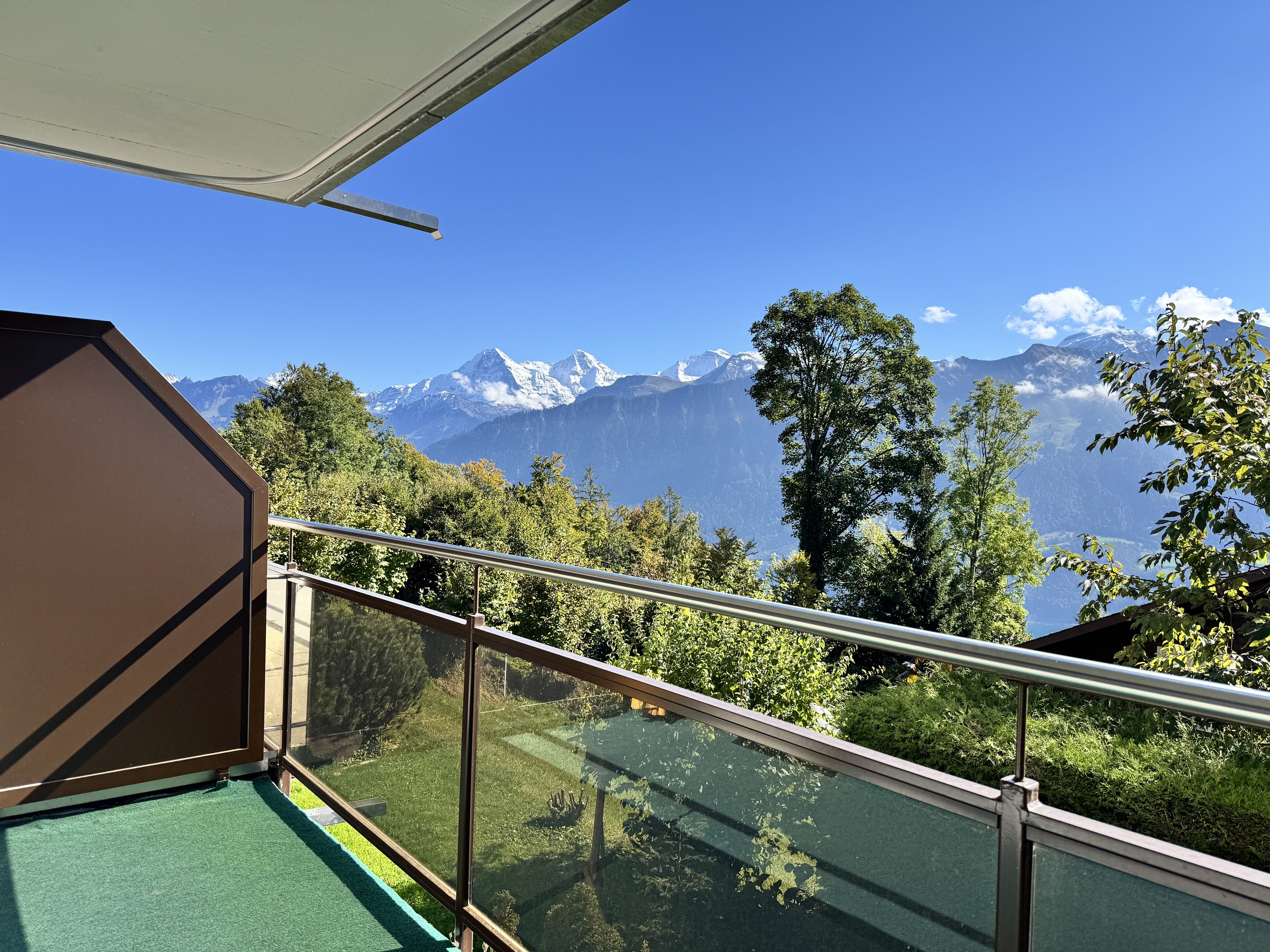 Balkon mit Alpenblick