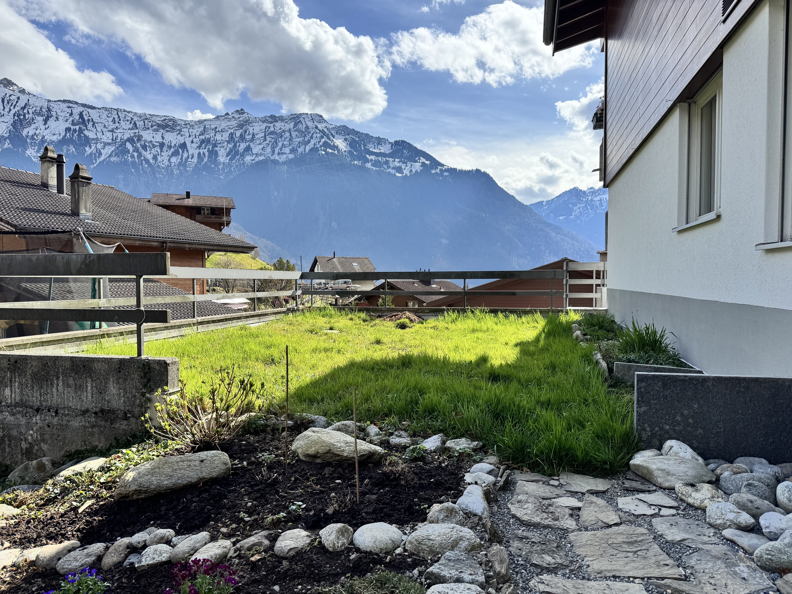 Alpenblick vom Garten