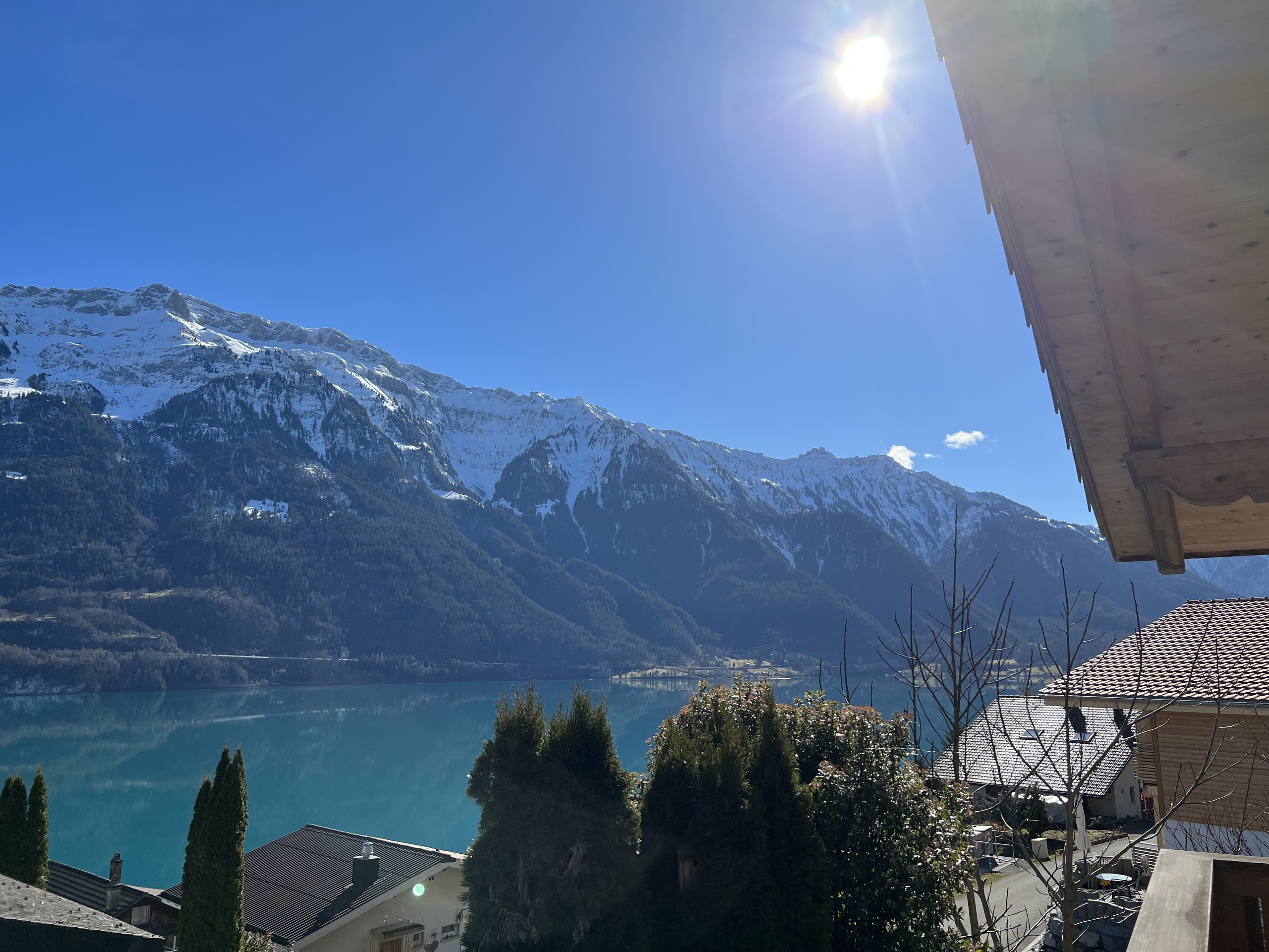 Alpenblick mit See und Bergen
