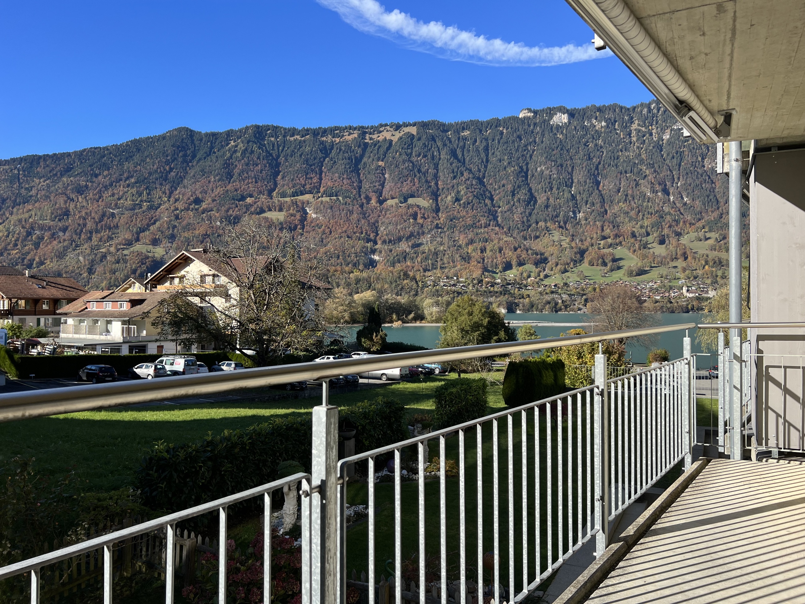 Balkon mit Alpen- und Seeblick