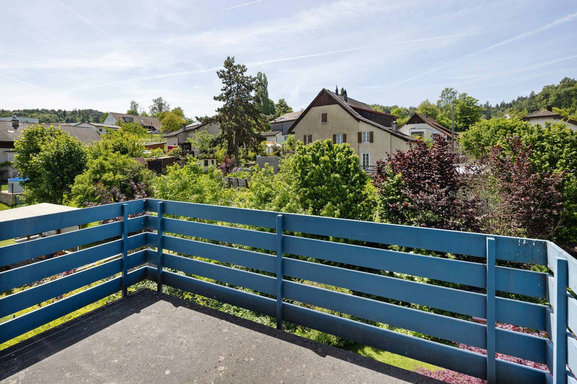 Balkon mit Grünblick