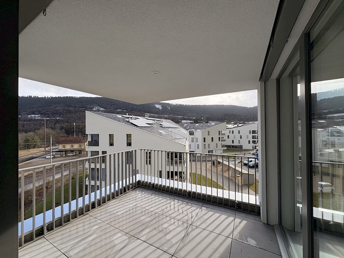Balkon mit Bergblick