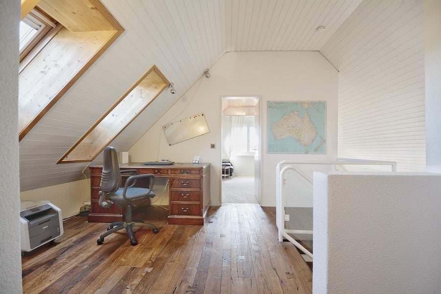 Ausgebautes Dachgeschoss als Büro