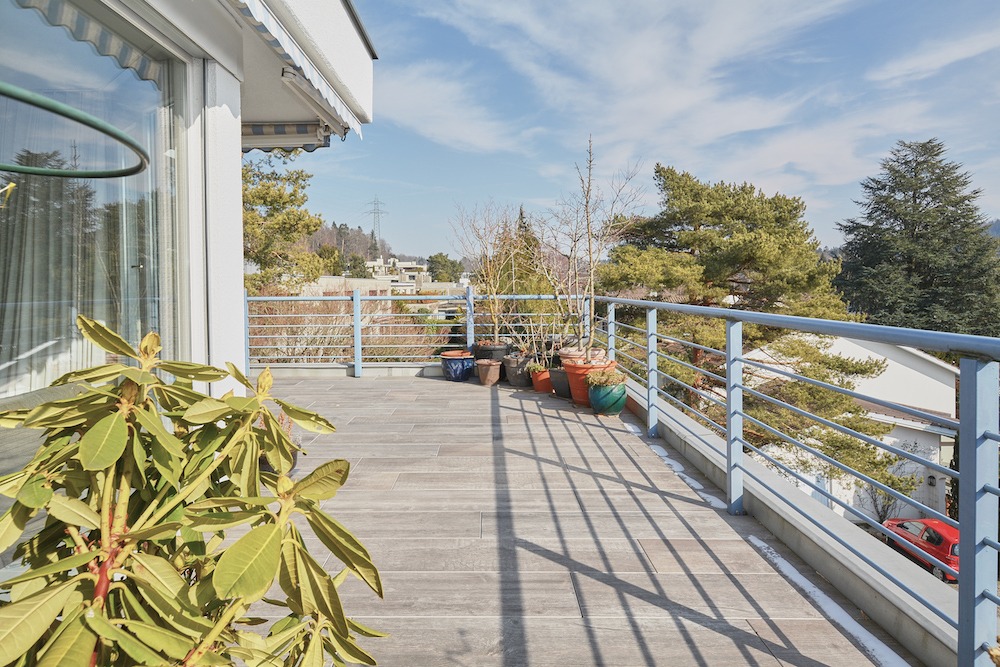Balkon mit Blick ins Grüne