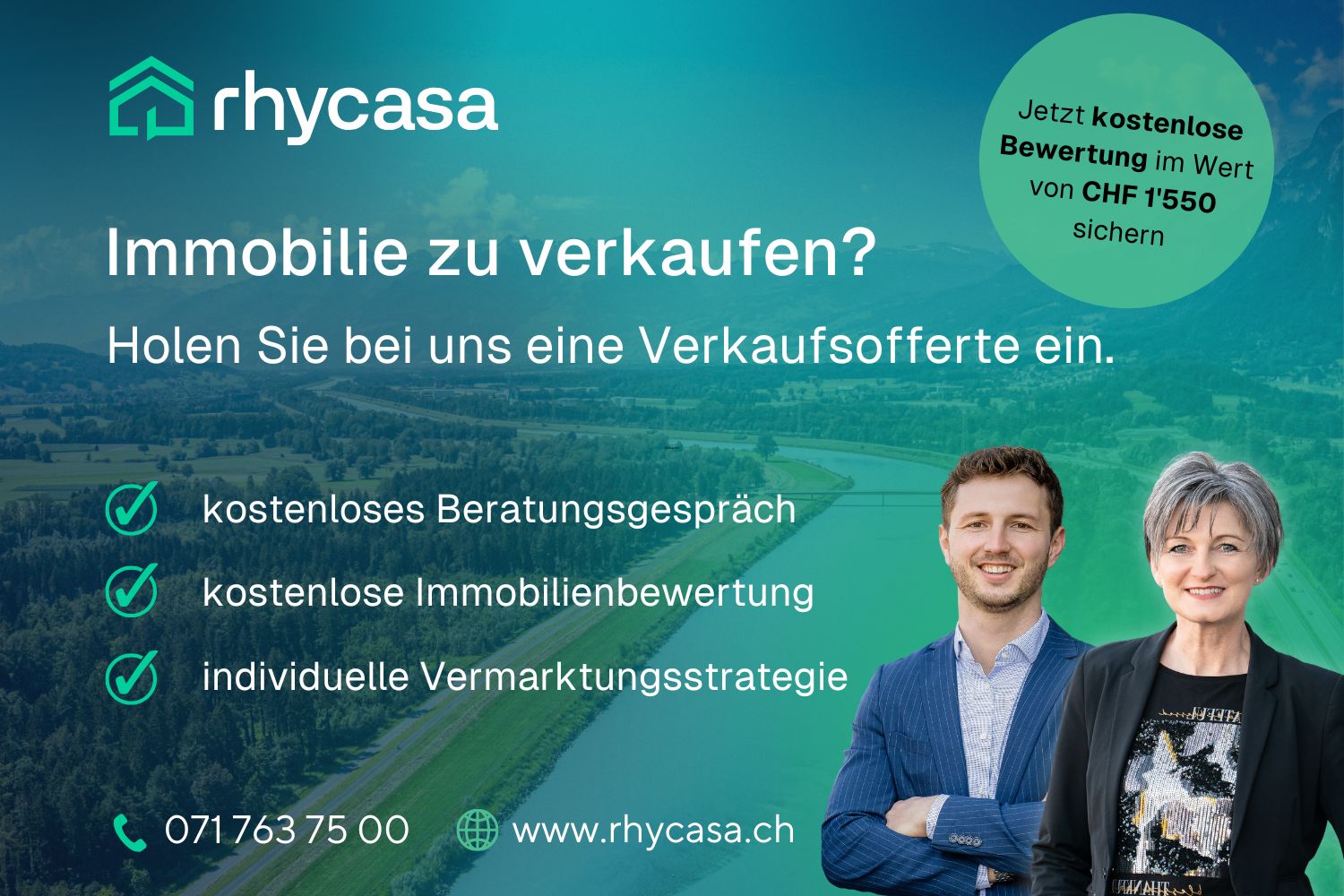 Werbebanner für Immobilienverkauf