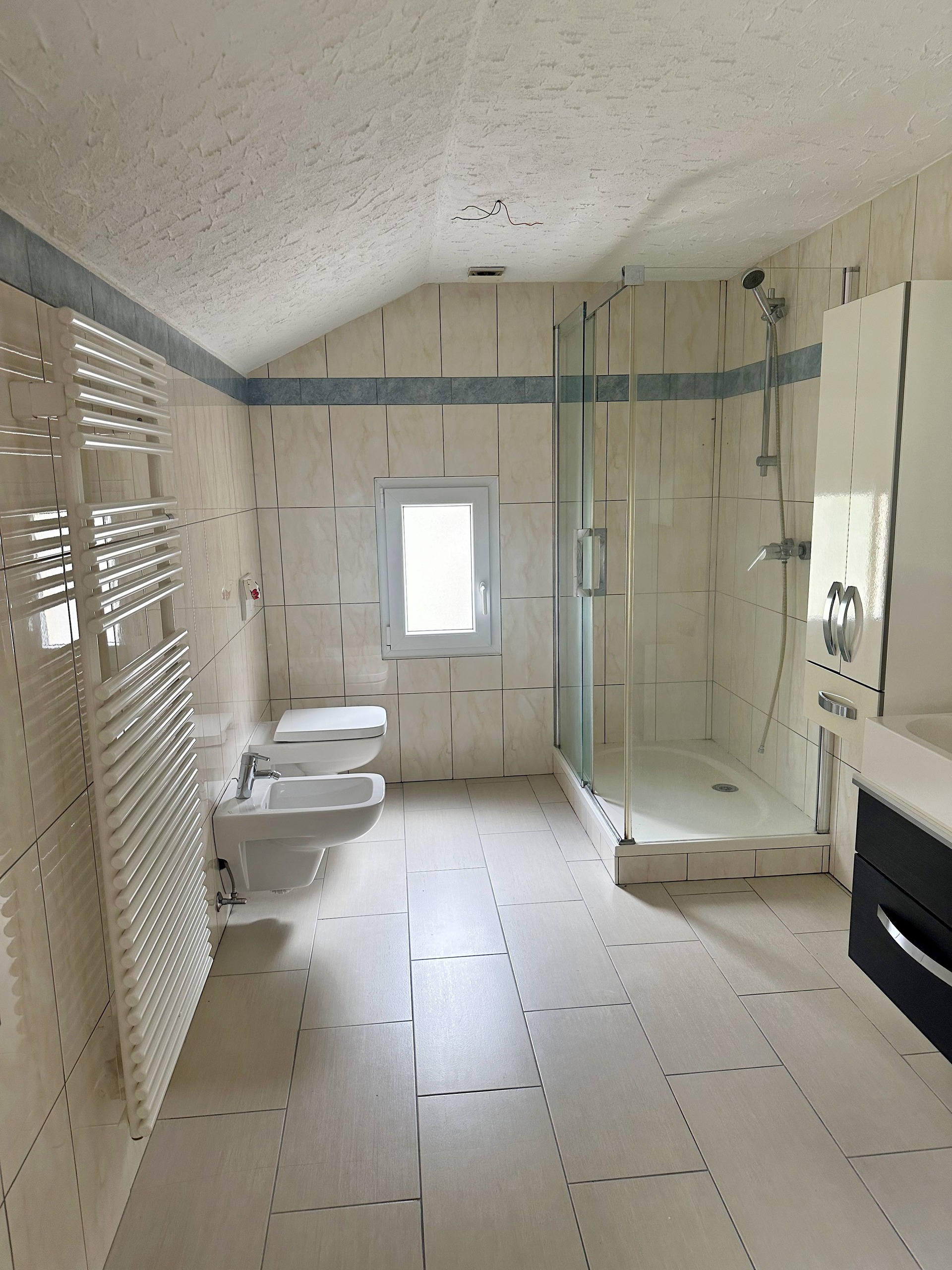 Modernes Badezimmer mit Dusche und Bidet