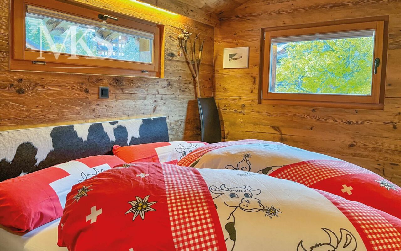 Gemütliches Schlafzimmer im Chalet-Stil