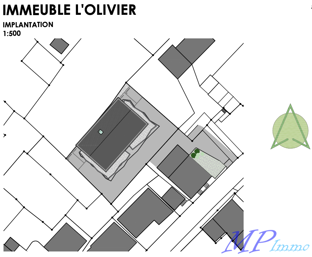 Lageplan eines Mehrfamilienhauses
