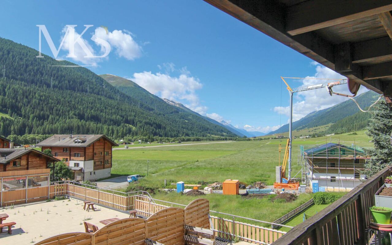 Balkon mit Bergblick
