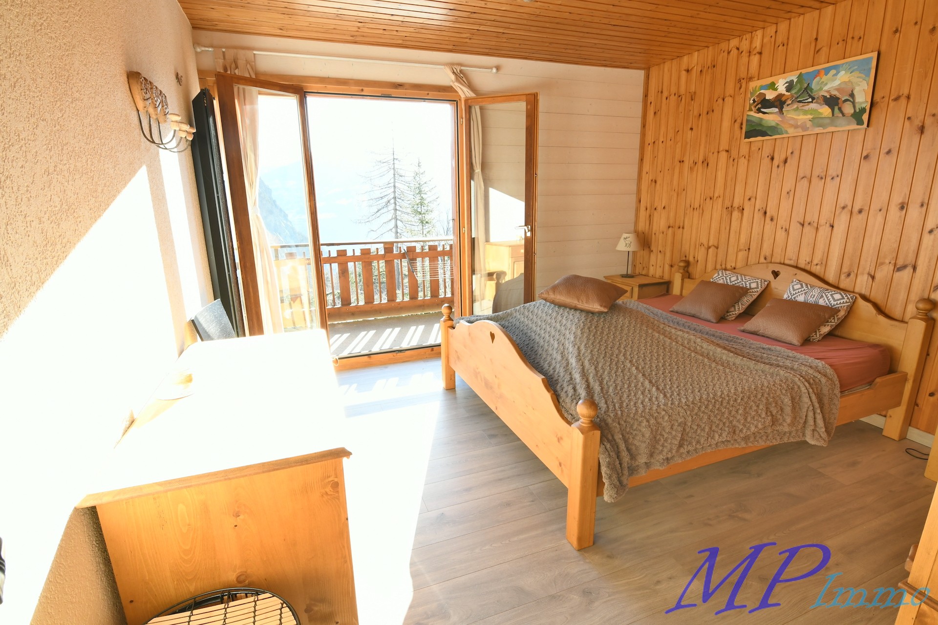Gemütliches Schlafzimmer im Chalet-Stil
