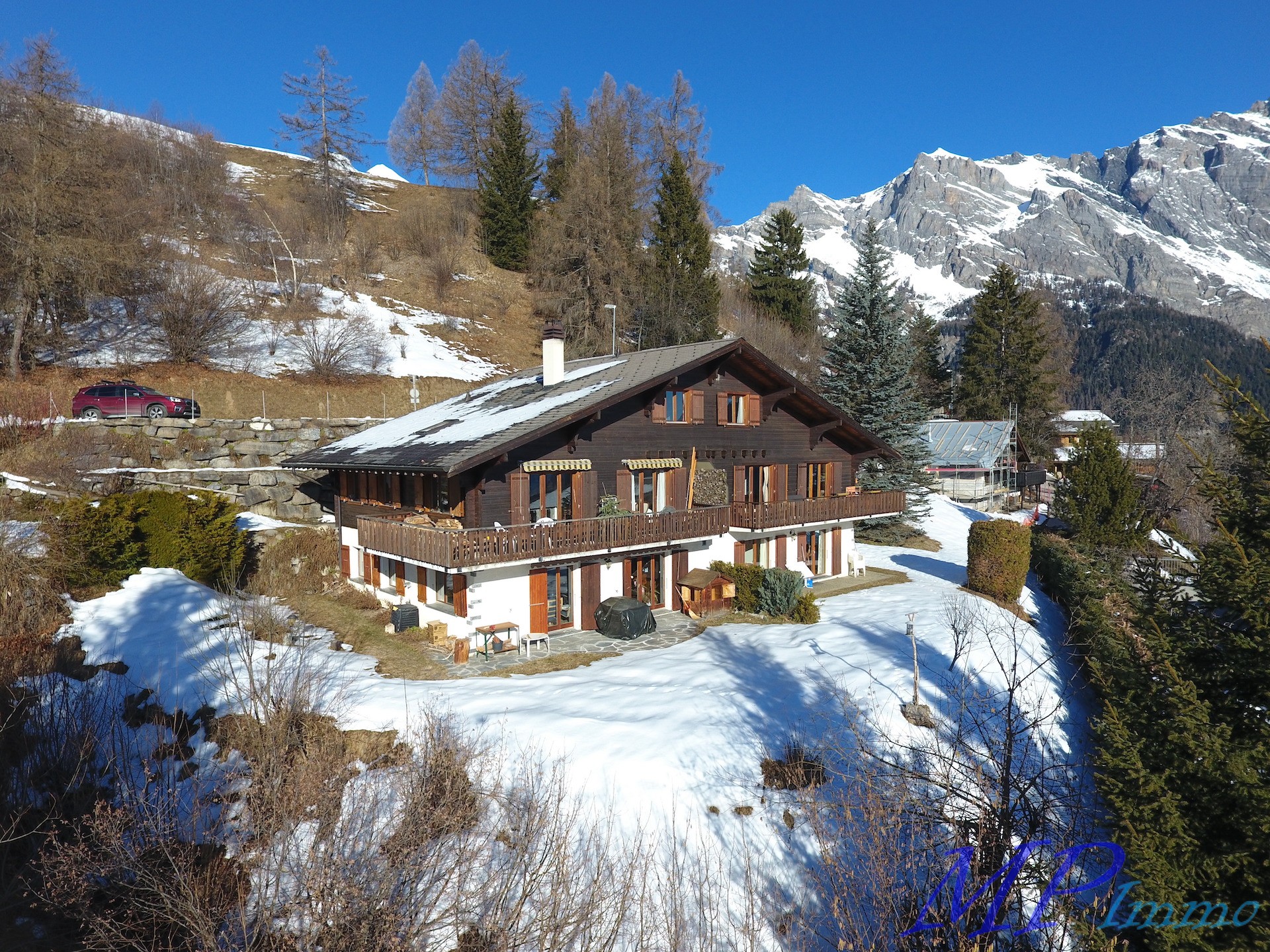 Alpenchalet im Schnee