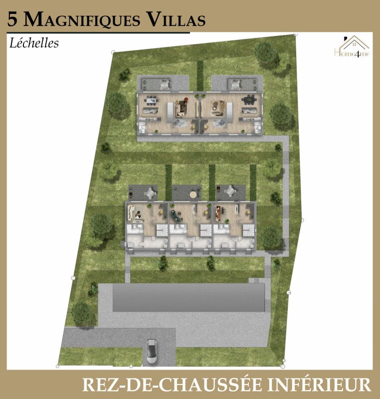 Untergeschoss-Plan einer Villenanlage