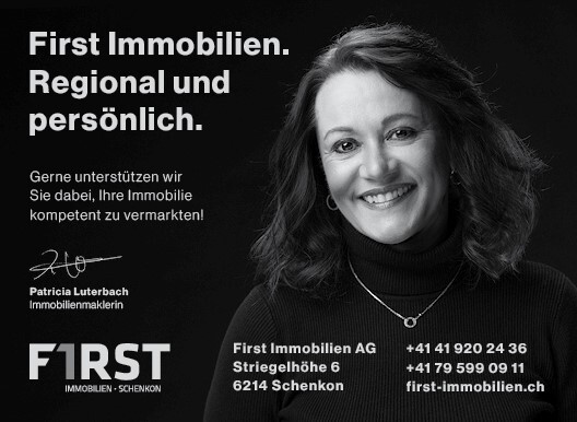 Immobilien-Werbegrafik mit Porträt