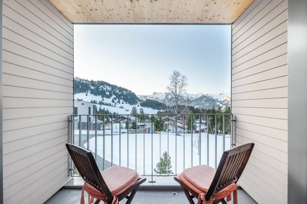 Balkon mit Bergblick