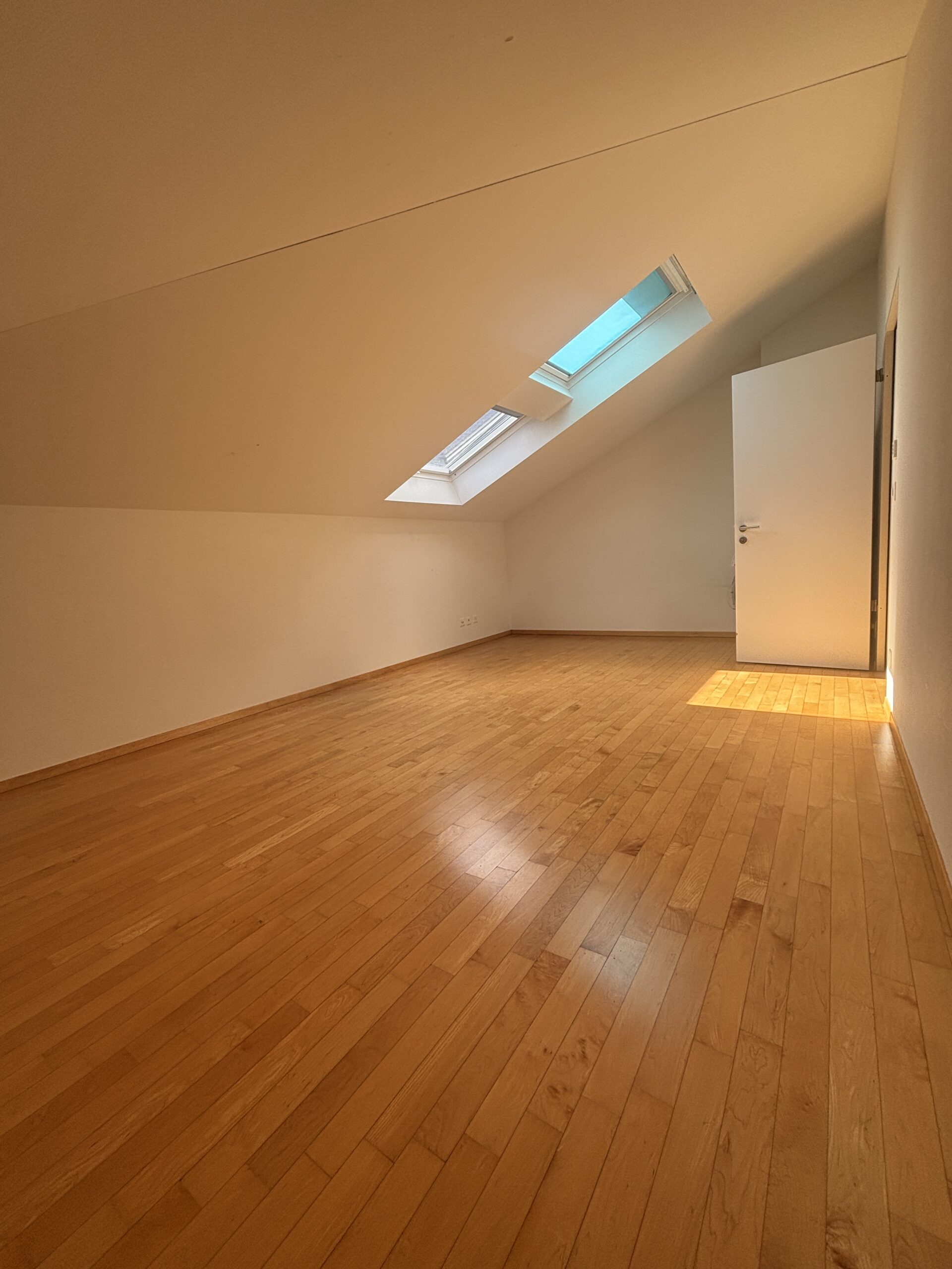 Dachgeschossraum mit Dachfenstern