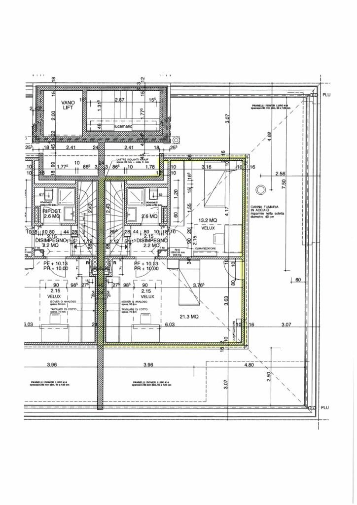 Grundriss mit Dachgeschossräumen