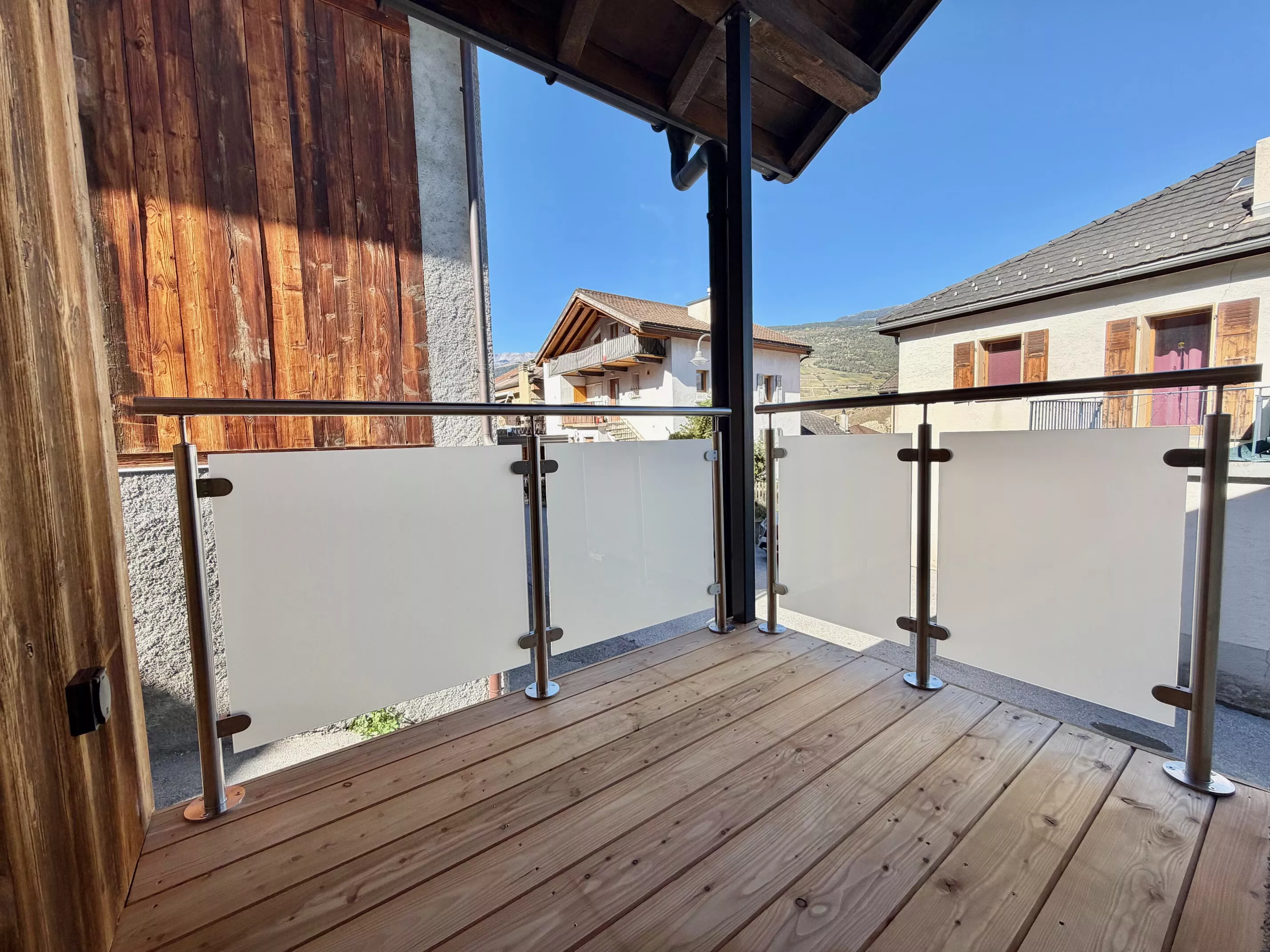 Balkon mit Bergblick