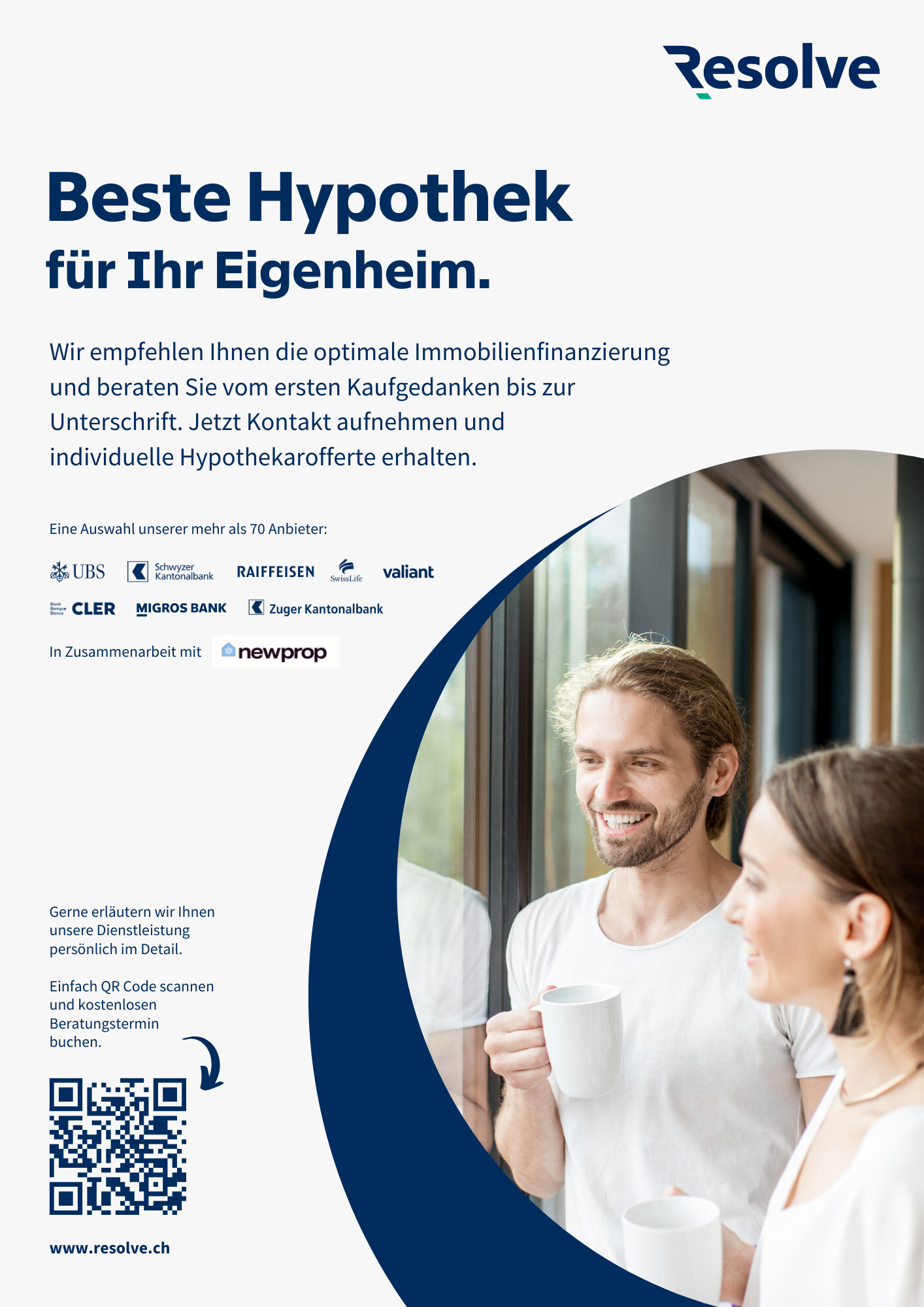Werbeplakat für Immobilienfinanzierung