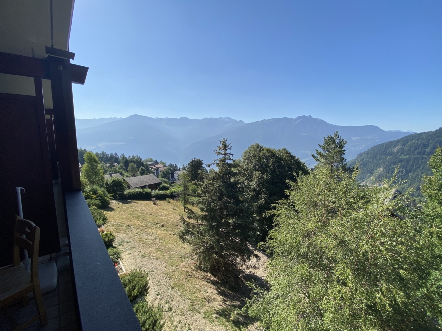 Bergblick von einem Balkon