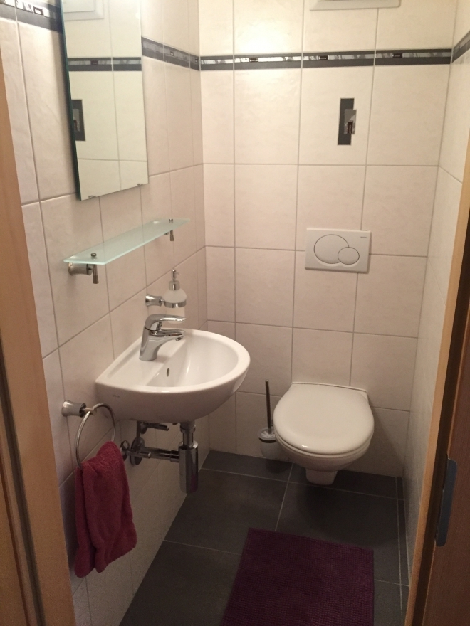 Kleines Gäste-WC mit Wand-WC