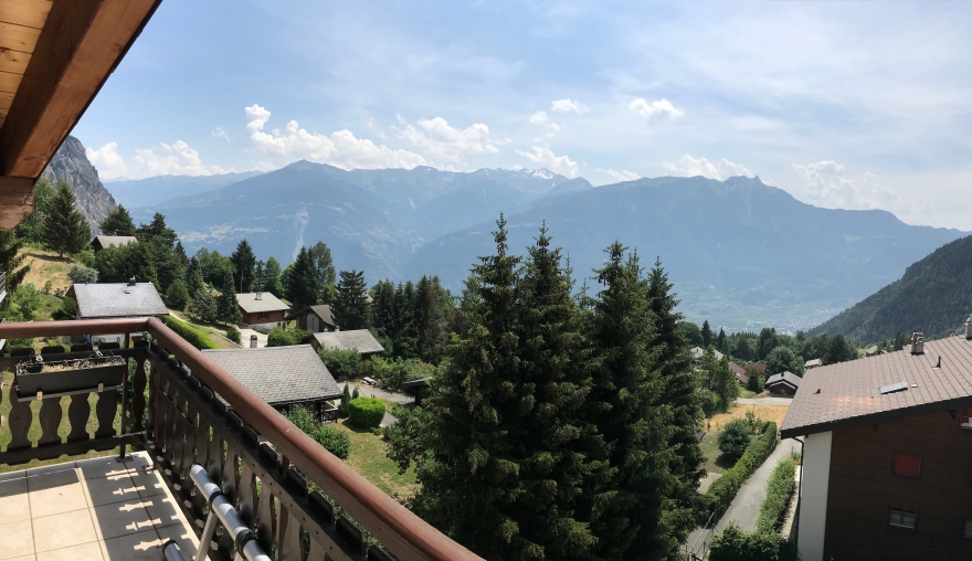 Balkon mit Alpenpanorama