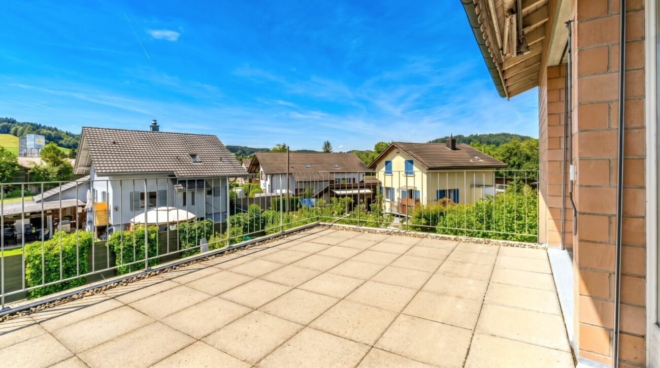 Balkon mit Blick ins Grüne
