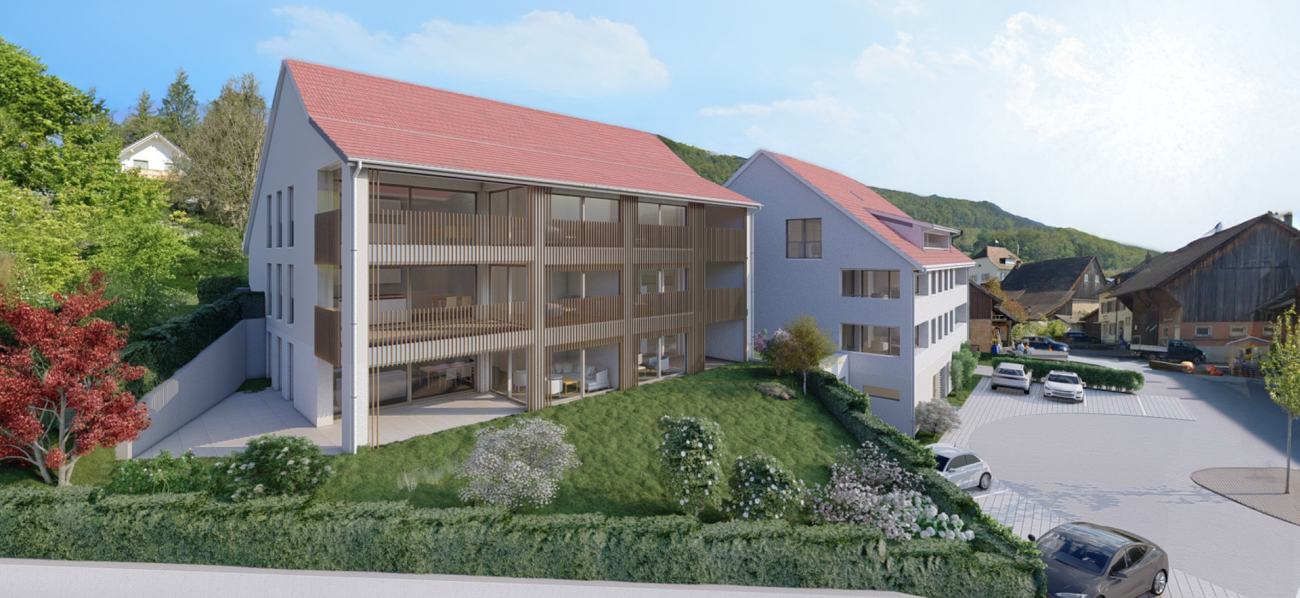 Moderne Wohnanlage mit Hanglage