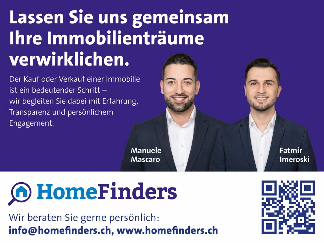 Immobilien-Werbebanner mit zwei Maklern