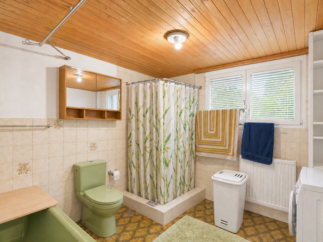Badezimmer mit Retro-Elementen