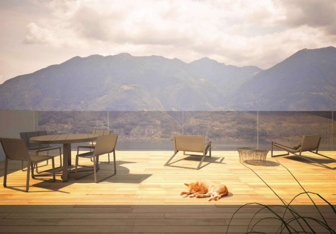 Terrasse mit Bergpanorama
