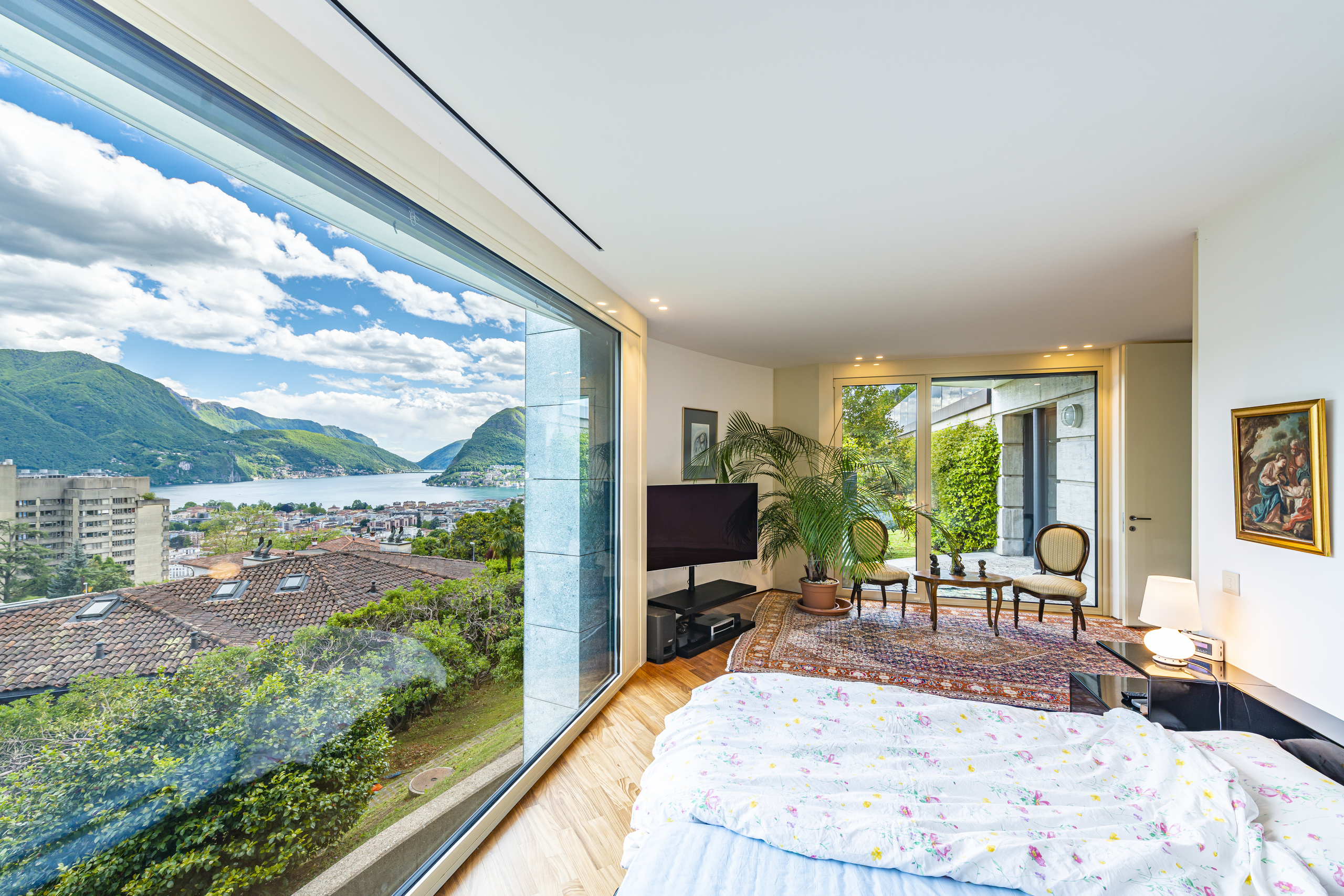 Schlafzimmer mit Panoramablick