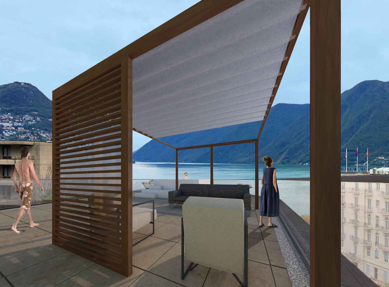 Dachterrasse mit Seeblick