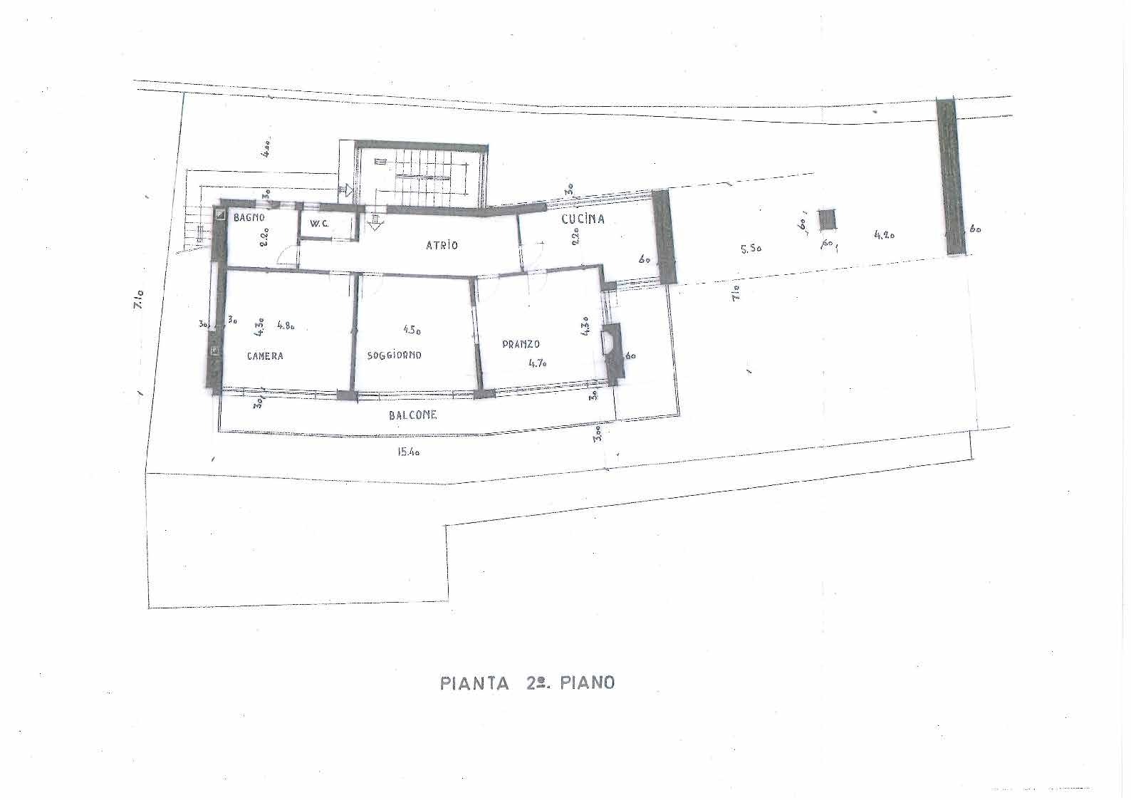 Grundriss der 2. Etage