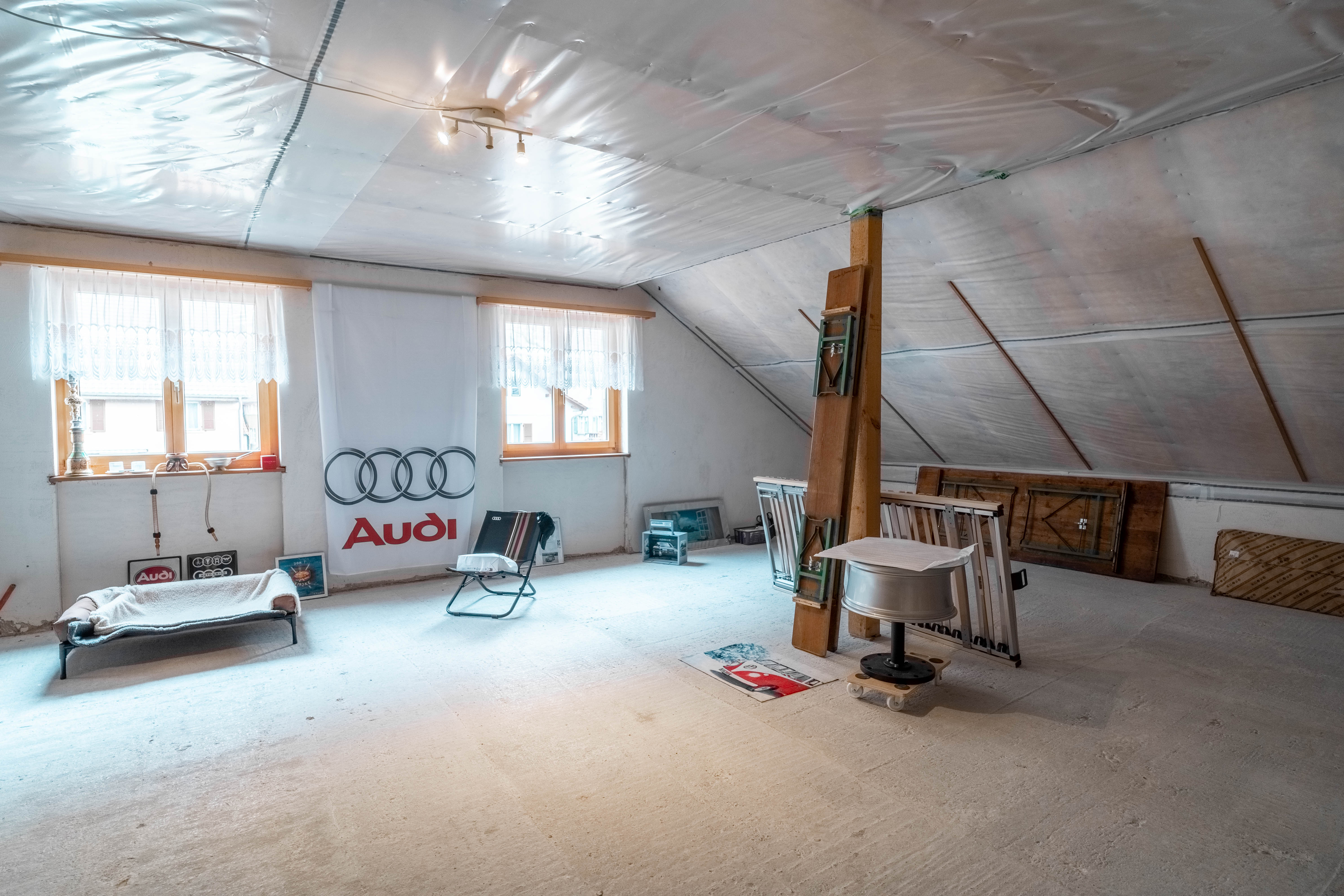 Ausgebauter Dachbodenraum