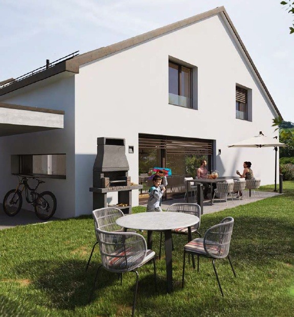 Modernes Einfamilienhaus mit Garten und Terrasse