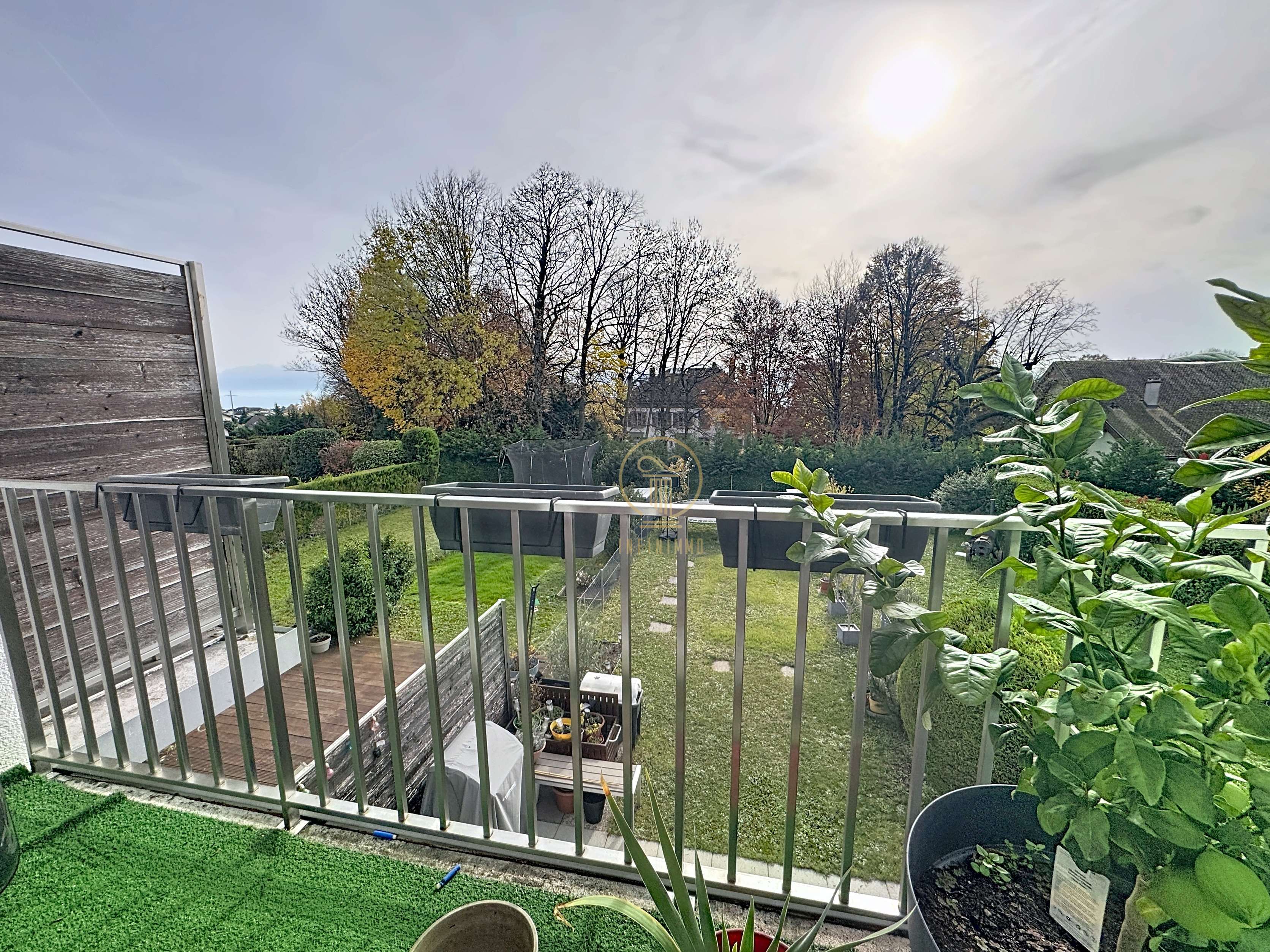 Balkon mit Gartenblick