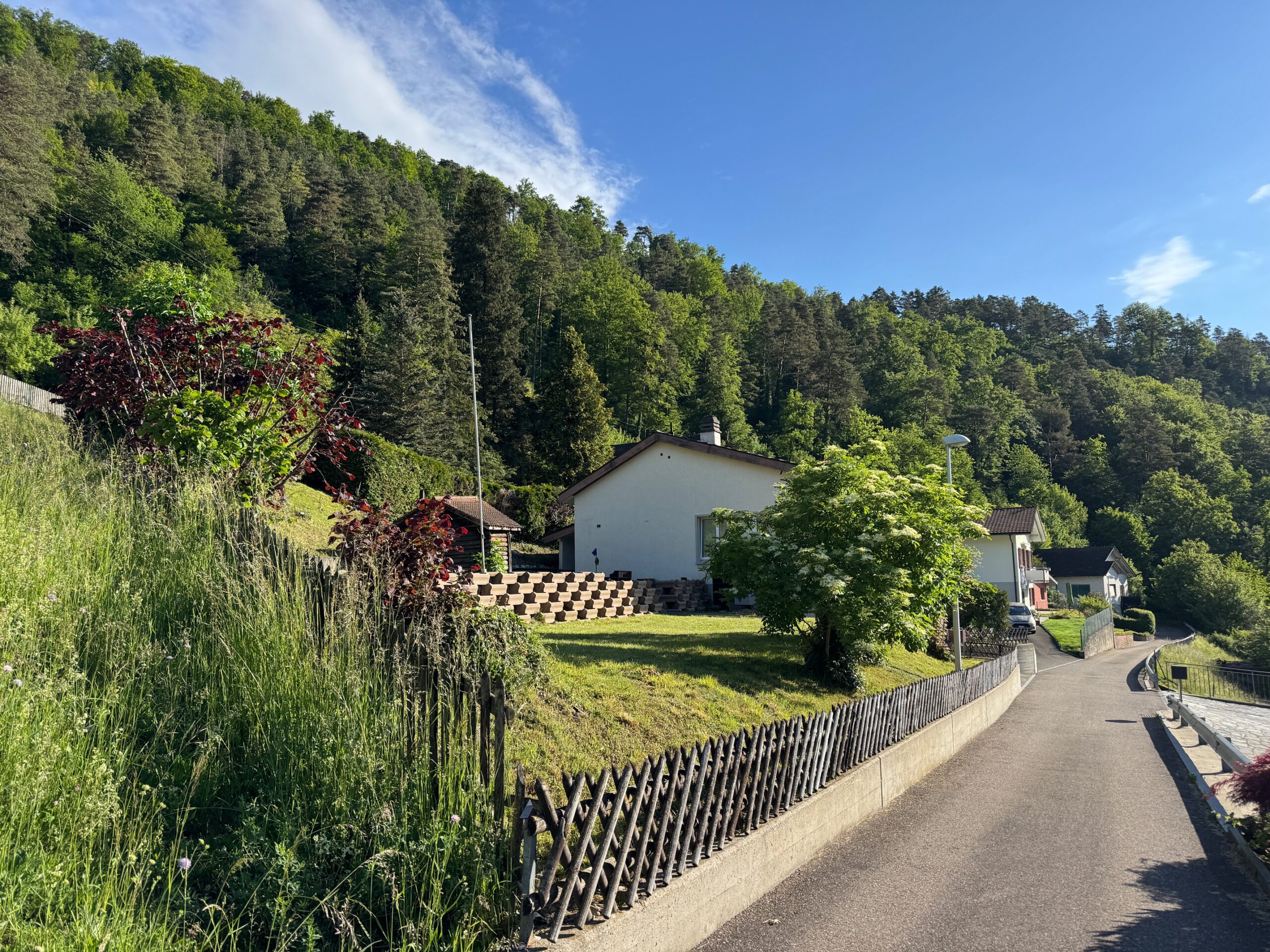 Ländliche Wohnlage am Hang