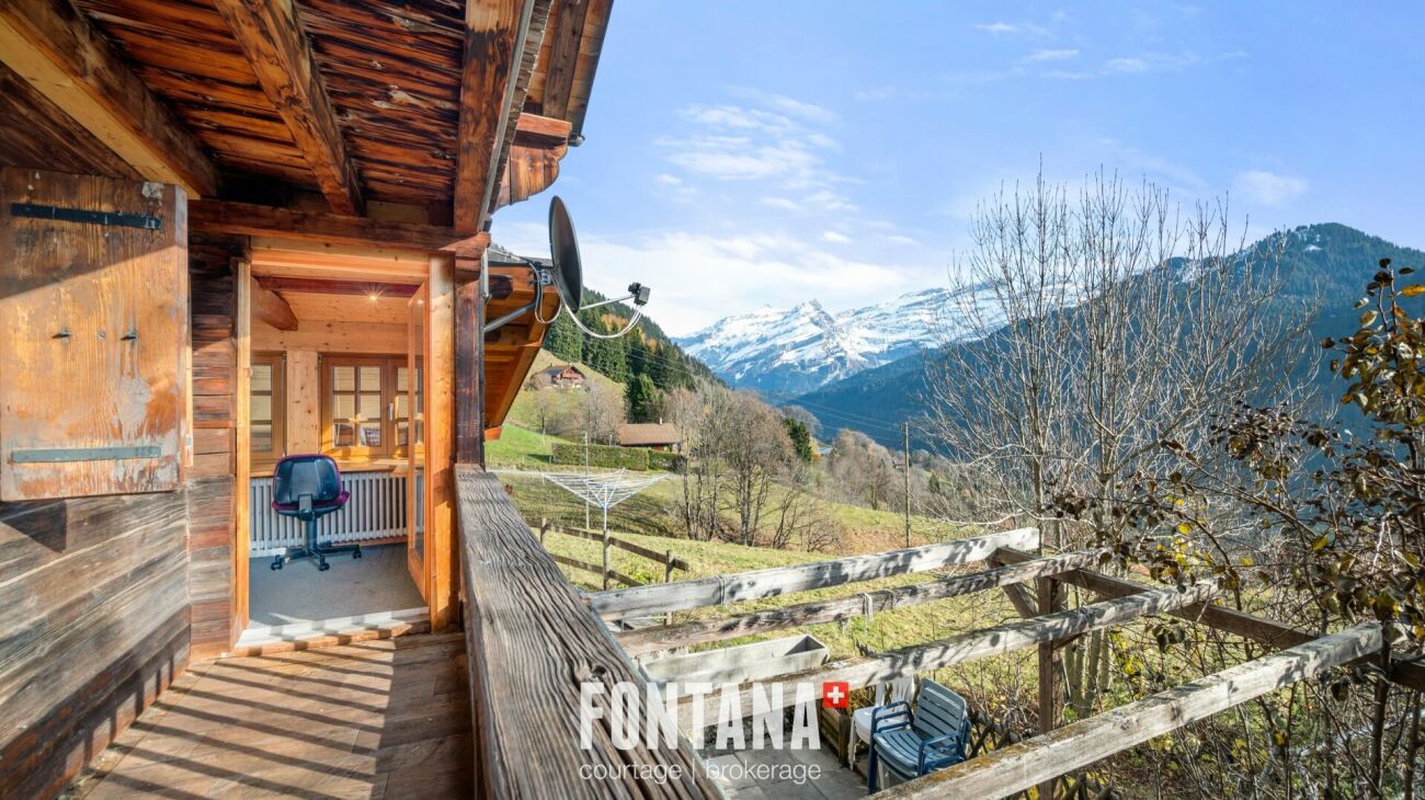 Alpischer Balkon mit Bergblick