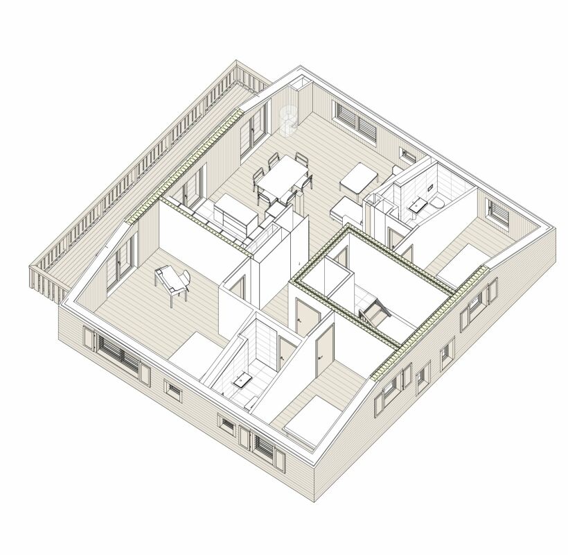 3D-Grundriss eines Hauses