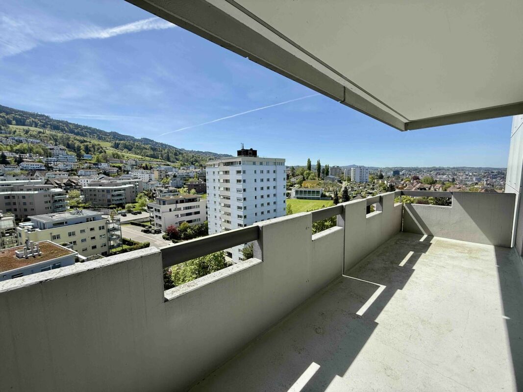 Balkon mit Stadtblick