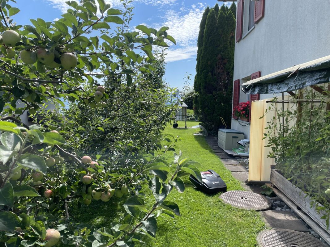 Garten neben Wohnhaus