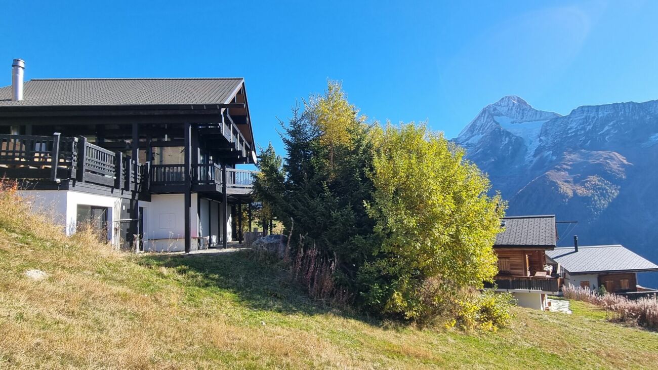 Alpine Haus mit Bergblick