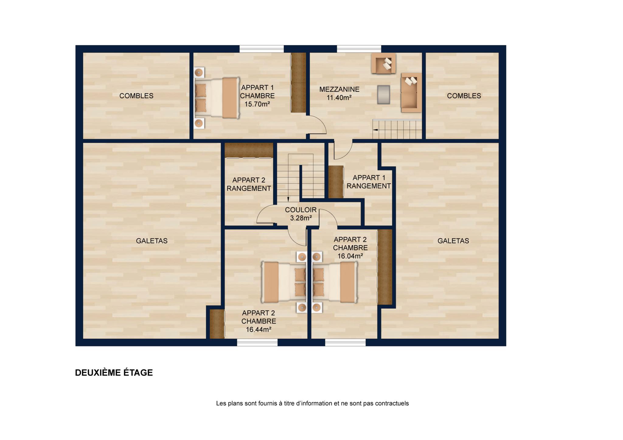 Grundriss der zweiten Etage