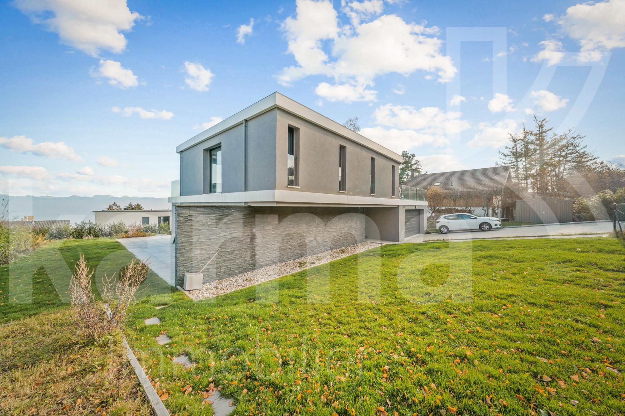 Modernes Einfamilienhaus mit Garten